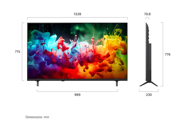 تلفزيون ال جي كيو ان اي دي الذكي 4K بالذكاء الاصطناعي ميني ال اي دي QNED72 بحجم 55 بوصة 2026