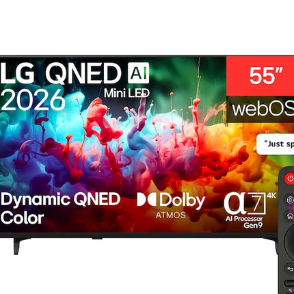 تلفزيون ال جي كيو ان اي دي الذكي 4K بالذكاء الاصطناعي ميني ال اي دي QNED72 بحجم 55 بوصة 2026