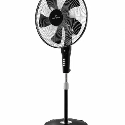 Master Elektron Stand Fan - 18 Inch - 5 Blades - 3 Speeds - Black -ME SUMMER TIME  -Apache