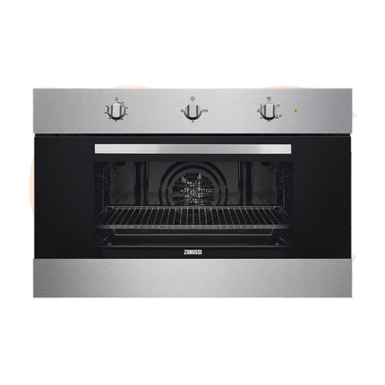 Zanussi Built-in Gas Oven 9cm with Electric Grill, Stainless Steel ZOG9990X